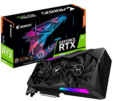 Gigabyte AORUS Carte Graphique GeForce RTX 3070 Master 8G, 3 Ventilateurs WINDFORCE, 8 Go 256 Bits GDDR6, GV-N3070AORUS M-8GD