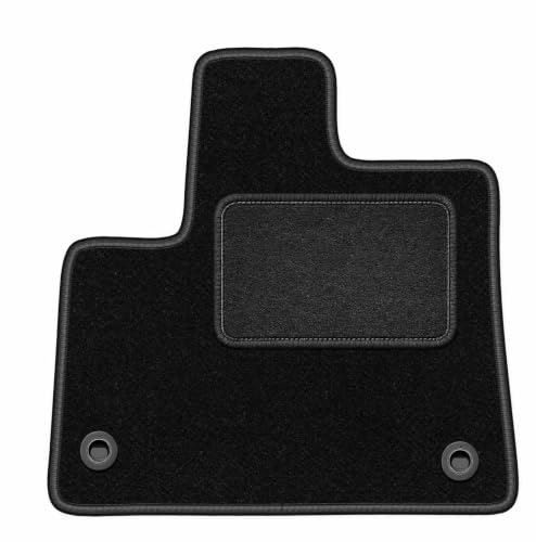 Velours-Fahrermatte passend für Peugeot Rifter 2018-, Schwarz, LUX | passend für Hochdachkombi; Velours-Teppich (Polypropylen), ca. 6,5 mm; rutschfest, vormontierte Befestigungen (Typ TL)