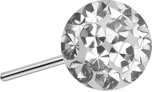 PIERCINGLINE Titan Labret Aufsatz mit Push Pin EPOXY KUGEL OHNE Labret Stecker Piercing Ohr Conch Tragus Lippe Nase Medusa Größenauswahl
