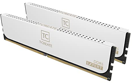 TEAMGROUP T-Create CTCWD564G6000HC34BDC01 - Kit de overclocking de 10L DDR5 de 64 GB (2 x 32 GB) 6000 MHz (PC5-48000) CL34 Intel XMP 3.0 y AMD Expo compatible con módulo de memoria RAM blanco