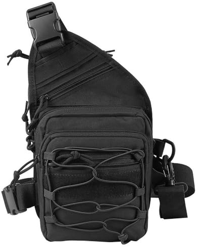 OAREA Taktische Brust Tasche Pistole Holster Pouch Military Schulter Sling Tasche Verdeckte Pistole Pistole Pistole Tasche Anti-diebstahl Jagd Brust Pack (Color : TP-DB30-BK)