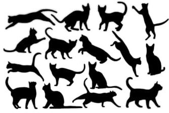 Fear7FX 16x Cat Decal Stickers, Cute Cat Pet Kitten Decals, Wall Decal, Laptop Stickers, Light Switch, DIY Art Craft, Mug, Water Bottle Sticker, Girl Car Stickers, Vinyl Decal Stickers | 16 precision-cut waterproof vinyl decals for laptops, bottles, walls, tiles, light switches & other smooth surfaces