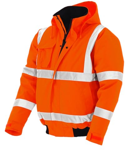 pka Warnschutz Pilotenjacke für die Arbeit - Wasserdichte & Winddichte Arbeitsjacke