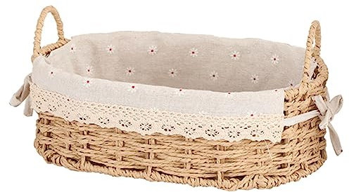 KOMBIUDA Spielzeugkorb Garderobenkorb Aufbewahrungskorb für Zeitschriften Lagerung Regalkorb ablagekörbe kühlkorb einkaufskorb Kleiderschrank Kleinigkeiten Organizer Kleiderhalter Rattan