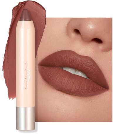 Erinde 2 in 1 Lippenstift und Rouge, Nudetöne Lippenstift 24 Stunden Halt, Matte Long Lasting Lipstick, Wasserfester Pflegender Lippen Stift Lipgloss, Feuchtigkeitsspendend Tinted Lip Balm #04