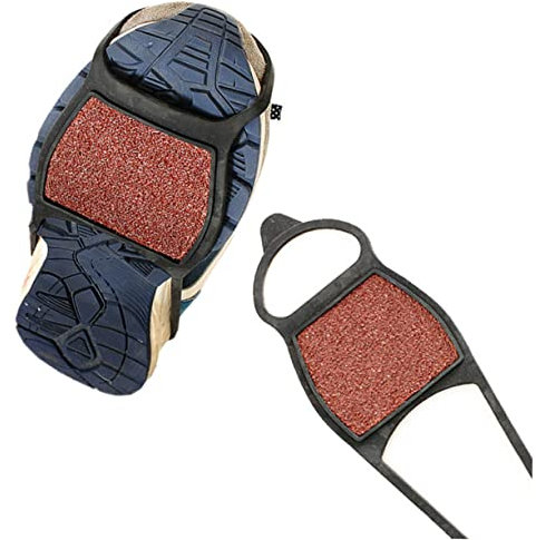 BESTYASH Anti Rutsch Schuhüberzug Grobsand Aus Gummi Kleine Outdoor Schuhüberzieher Für Eis Schnee Rutschfest Leicht Für Wandern Joggen Spazierengehen
