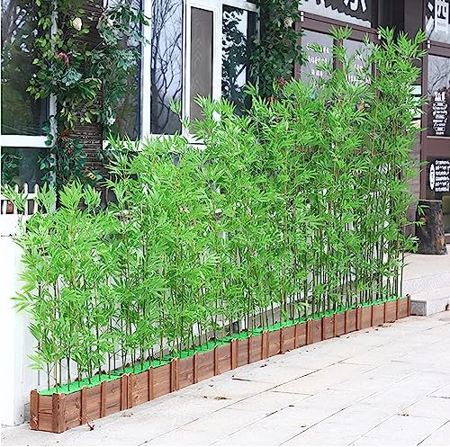 CuNtoHHH Künstlicher Bambusbaum, künstliche Bambuspflanzen mit Holzsockel, Raumteiler für den Innenbereich – Dekoration für Restaurant, Zuhause und Büro (Farbe: 1,8 m hoch, Größe: 30 cm – 5 Banboo)