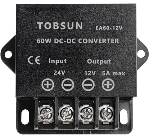 Convertitore DC 24 V a 12 V 5 A 60 W Convertitore di tensione Step Down Buck Convertitore Riduttore Convertitore di Potenza Mini Modulo per Automotive, Industriali e progetti elettronici fai da te