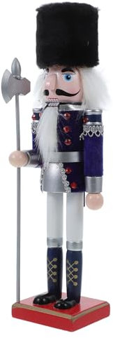 Amosfun Figurine Casse-Noisette Festive Bois Marionnettes De Collection pour Décoration De Table Poupée De Noël Originale