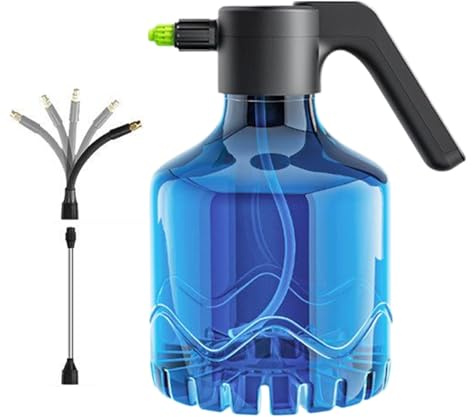 FOTTO SPRIAGO ELETTRICO | Spruzzatore ricaricabile USB portatile 2L | Ideale per fiori in vaso, prato, lavaggio 'auto, per il bestiame, ponte, serra, piante da esterno, diserbo, pulizia delle