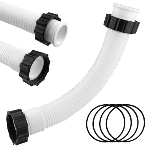 xianzhanEU Tuyau de rechange pour pompe à piscine, 40 cm, réutilisable, pour piscine et piscine, couleur: blanc