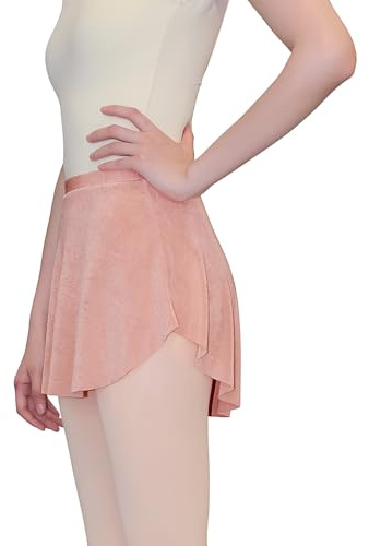 Tacherlia Women's Pearlescent Ballet Skirt Pull On Mid-Rise Elastic Waistband (US, Alpha (Alpha), M, Regular, Shorts, Pink)