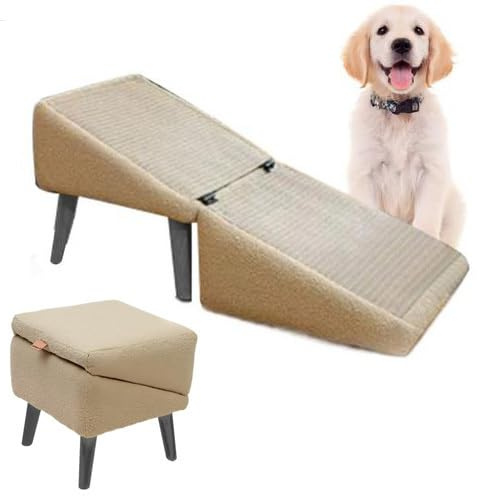 Hunderampe for Bett Sofa, Faltbare Hundetreppe, Tragbarer Fußhocker Für Kleine Mittelgroße Hund, Leichtgewicht Ohne Rutsch