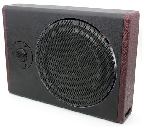 Zohisin 10 Inch 800W Car Audio Slim Under-Seat Subwoofer, Active Sub Bass Speaker with Built-in Amplifier & BT Treble Function, Space-Saving Vehicle Audio Kit for Car Truck SUV RV