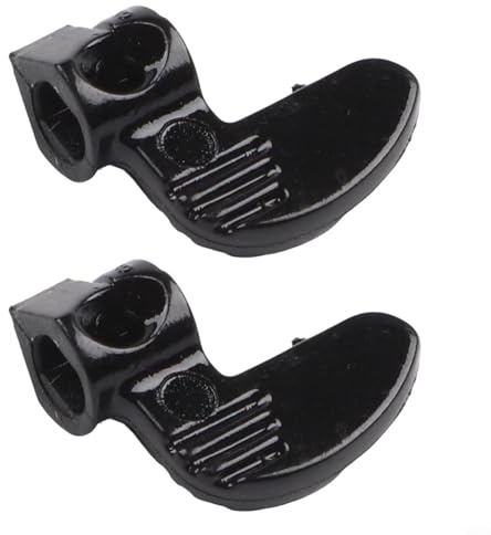 Oniissy Rücklaufschalter für Angelrollen-Reparatur – Metall-Spinner-Rad-Ersatzteil, kompatibel mit Rollenzubehör, 5/2 Stück, hellgrau/dunkelgrau (dunkelgrau) (2 Stück)