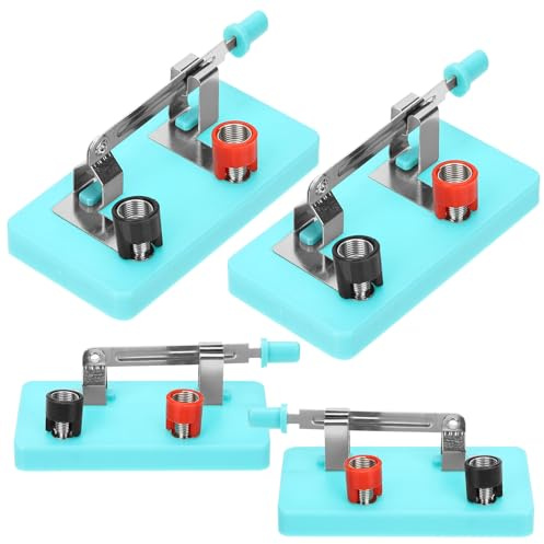 Homoyoyo Interrupteur Unipolaire à Bascule 4 Pièces pour Expériences Électriques Pédagogiques Contact Unidirectionnel Spst Faible Tension Accessoire pour Travaux Pratiques de Physique