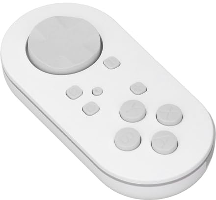 Luocute Controlador Inalámbrico Bluetooth, Gamepad Compacto Portátil con Teclas de Control Sensibles y 15 Luces LED, Compatible con para para IOS para Mac (WHITE)