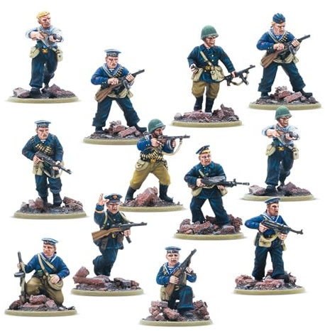 Warlord Games Soviet Naval Brigade Veteran Squad 28mm Scale Miniatures for Bolt Action Highly Detailed World War 2 Miniatures