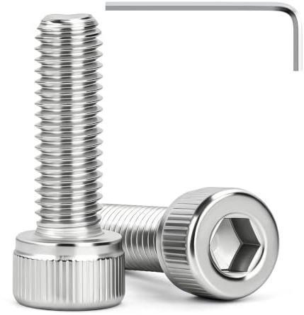 Tunejoy Zylinderschrauben mit Innensechskant M10 x 35 mm Zylinderkopfschrauben Edelstahl A2 V2A Schrauben DIN 912 Vollgewinde mit Inbusschlüssel 5 Stück