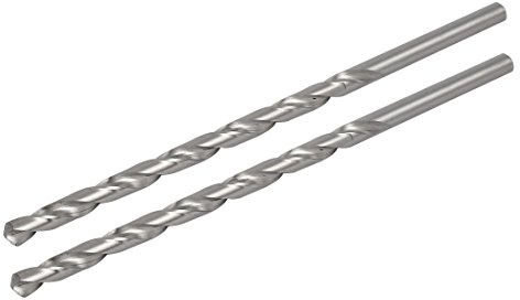 sourcingmap 10mm Dia 250mm Long HSS Straight Round Shank Twist Drill Bit Drilling Tool 2pcs