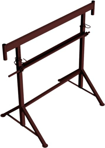 BAUZAUNWELT Kurbelgerüstbock K1500 höhenverstellbar - Auflagefläche von 1,50 m - bis zu 1600 kg Tragkraft - Höhe: 1,20 m - 1,95 m - lackiert