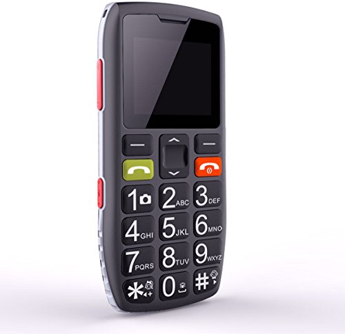 artfone Téléphone Portable Senior Débloqué avec Grandes Touches, Bouton SOS, C1 Senior, Caméra VGA, Radio FM, Haut-Parleur de Boîte, Batterie 1800mAh, 2G GSM, Noir