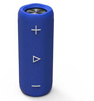 SHARP GXBT280 Bluetooth-Lautsprecher, tragbare Musikbox mit DSP-Technologie (max 12 Stunden Spielzeit, spritzwassergeschützt), blau