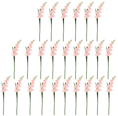 Tubayia 25 Stück Künstliche Gladiolen Blumen Kunstblumen Seidenblumen für Hochzeit Dekoration