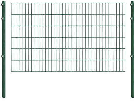Einstabmatten, H 120 cm, grün (RAL6005), L 10-50m - Drahtstärke 8/6/4mm - langlebig, robust & preisgünstig - Gitterdraht aus verzinkten, pulverbeschichteten Stahl (Einstabmatten, 120 cm, grün, 10 m)