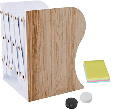 DARUITE Serre Livre en Métal Cale Livre Serre Livre Original Serre-Livres Presse Livre Serre Livres Cale Livres Etagere Bloc Livre pour Le Bureau de l'école Fournitures Scolaires(Imitation Bois)