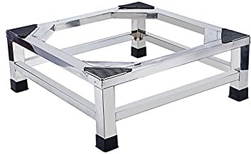 Socle pour Machine à Laver Conception à deux niveaux Base de Lave-Linge Base de Réfrigérateur Support en Acier Inoxydable Hauteur 15cm/20cm Coussin Antichoc Charge 300 kg (H:20cm,60 * 55cm)