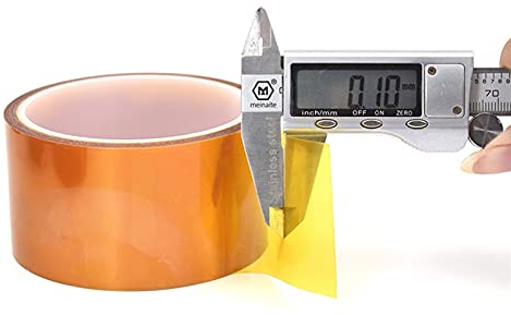 RAN Hochtemperaturbeständiges doppelseitiges Klebeband Hochtemperaturklebeband Polyimid Tawny Doppelseitiges Hochtemperaturklebeband 0,1 mm Dicke (Size : 30mm*10m)