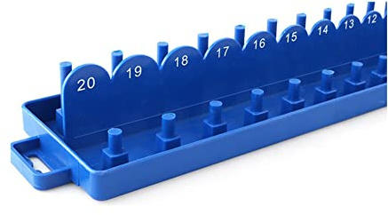 SPORTARC Support de rangement pour douilles métriques 3/8 - Support de rangement en plastique