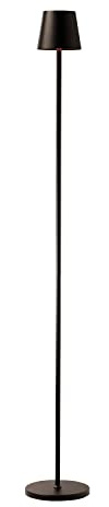 O’Bright Sandy- Cordless LED Floor Lamp for Outdoor/Indoor, Rechargeable, Water Resistant, Dimmable, Carry Light, Adjustable Height Stand Lamp for Patio, Living Room, Bedside, Table Night Lamp, Black