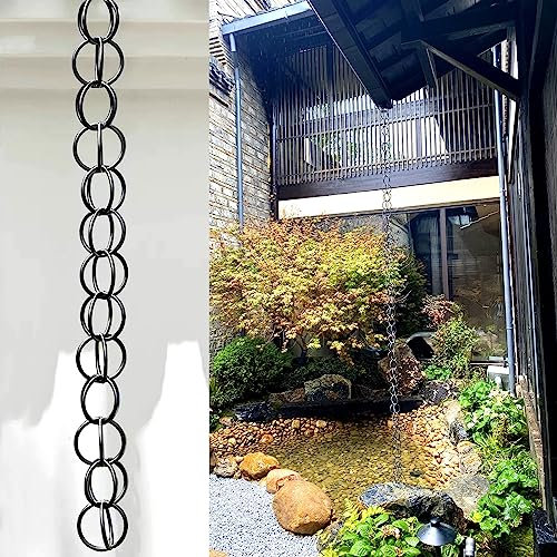 Catene da Pioggia Collegamento a Catena Della Grondaia a Pioggia ad Anello, Catene di Pioggia per Grondaie e Downspout, Tempio del Cortile Villa Porge Water Diverter, Decorativo Piovosità ( Size : 240