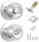 Coolty Pomos de Privacidad las Puertas Sin Llave Cerradura Redonda Manija de la Puerta para Dormitorio Baño Puertas Interiores Privacidad Uso (Plata)