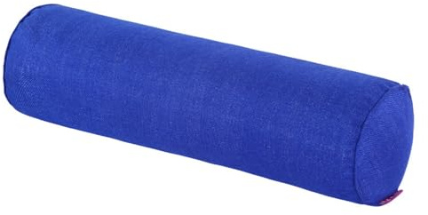 Easnea Cuscino rotondo per il collo, in lino, cuscino a rullo per il supporto lombare, cuscino per il braccio, cuscino cilindrico per il sollievo dal dolore al collo con copertura rimovibile per