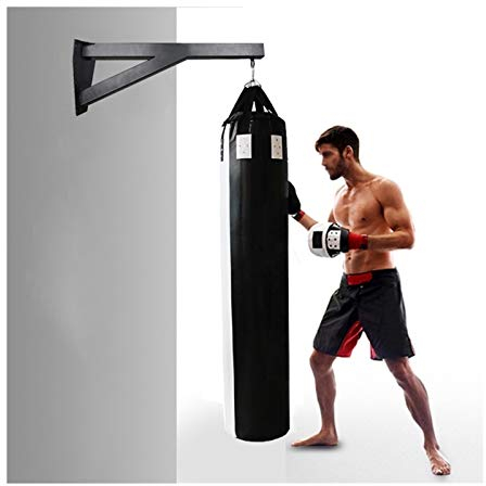 Schwerer Boxsack-Wandhalter,Sandsackhalter,Hängeaufhänger,Innen-Boxaufhänger mit Ringen,Boxsack-Zubehör,3 Größen (Farbe: Schwarz,Größe: 100 x 28 x 60 cm)