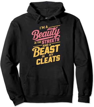 Mädchen Softball Beauty in the Street Beast in my Cleats Pullover Hoodie