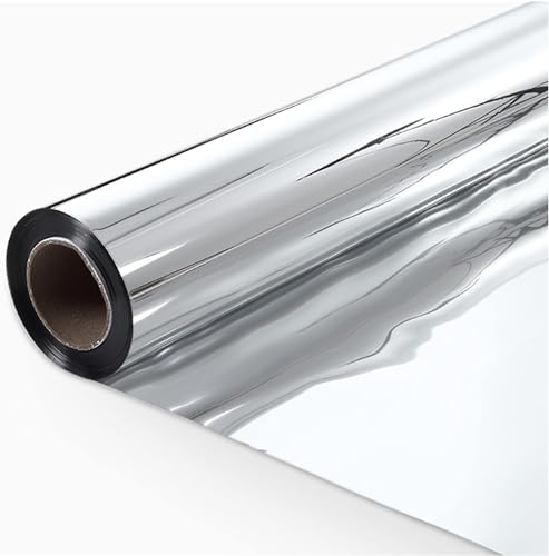 RUTAVM Rasen verwendbar Hochzeitsgangrutsche, doppelseitiger spiegelreflektierender Teppich, kann Bühnenausstellungen schneiden, Abschlussfeier-Hintergrundteppich (Color : Silver, Size : 1x30m)