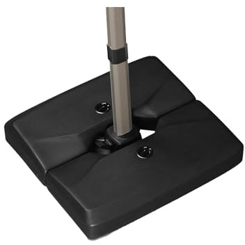 PURPLE LEAF Sonnenschirmständer HLRB90 Befüllbar mit Wasser oder Sand | Schwarz, Gewichtsbasis 90 KG, Befüllbar mit Wasser oder Sand, Ampelschirmständer, Schirmgewicht für Ampelschirm