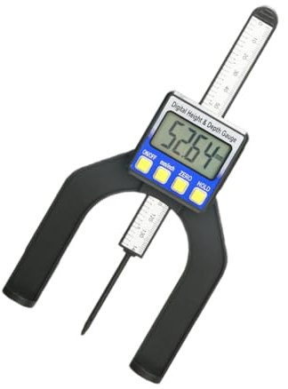 SOLUSTRE Digitale Tiefenmessgeräte Mit Lcd-display Und Magnetfüßen Für Holzarbeiten Präziser Tiefenmesser Batterie Für Tischfräsen Und -projekte