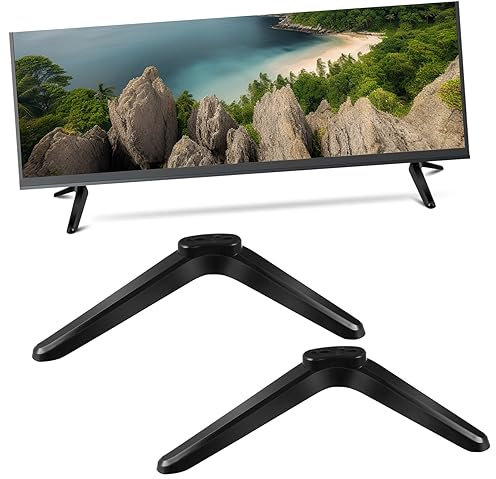 Genérico Soporte para TV De 32 a 55 Pulgadas Base Antideslizante De Plástico Soporte De Montaje Fácil Instalación para Mesas y Estantes Incluye Tornillos