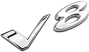 NBCNZCTSAS Metal 3.0 5.0 V6 V8 RS R-SPORT Logotyp Emblem Brevdekal Bil Tuning Passar for Jaguar XF XE XJ FEI PACE FDCEX TYPE Trunk(V8)
