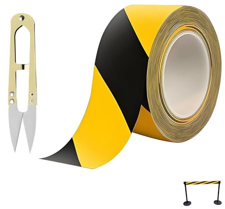 agogue 50m Reflektierendes Klebeband, Absperrband Klebeband Schwarz Gelb Selbstklebend Reflektorband für Fahrzeuge Motorräder Helme Outdoor-Aktivitäten