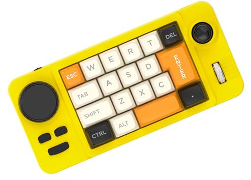 Teclado de juego de 19 teclas de color, joystick programable de doble macro rueda macro interruptor intercambiable en caliente, ahorro de espacio, retroiluminación de color, teclado mecánico para