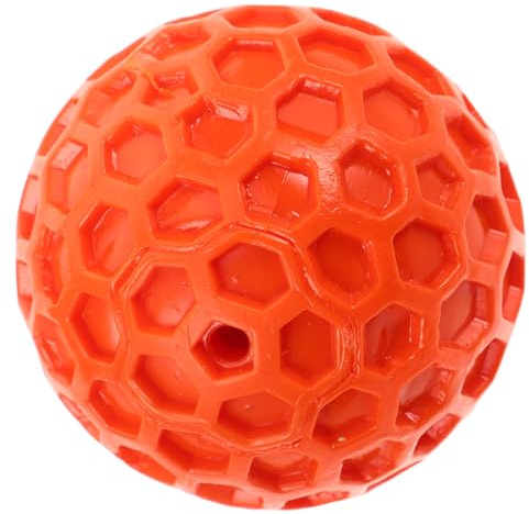 Milisten Pelota Interactiva con Chirriador para Perros Pequeños Juguete de Caucho Resistente Mordeduras Bola de Goma con Diseño de Panal para Interiores y Exteriores Limpieza Dental y