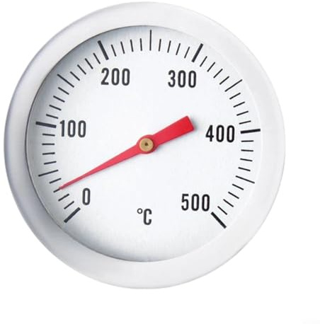 Lastdaytime Moniteur de température en acier inoxydable, thermomètre de four à bois avec sonde de 70 mm pour pizza, grill, cuisson