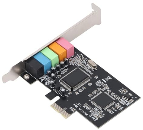 Jectse 5.1 Interne Soundkarte, PCIe -Soundkarte für PC für Siege, Liefert 3D -Stereo -Surround -Sound, 24 -Bit -Abtastrate, 48 -kHz -Unterstützung, 6 Kanäle