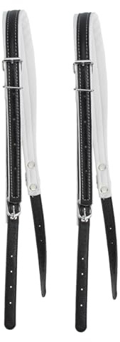 TOYANDONA Leather Accordion Strap for Bass Accordions Adjustable Length and Flexible Design, Comfortable White Belt for Outdoor Performances and Musical Instrument Accessories